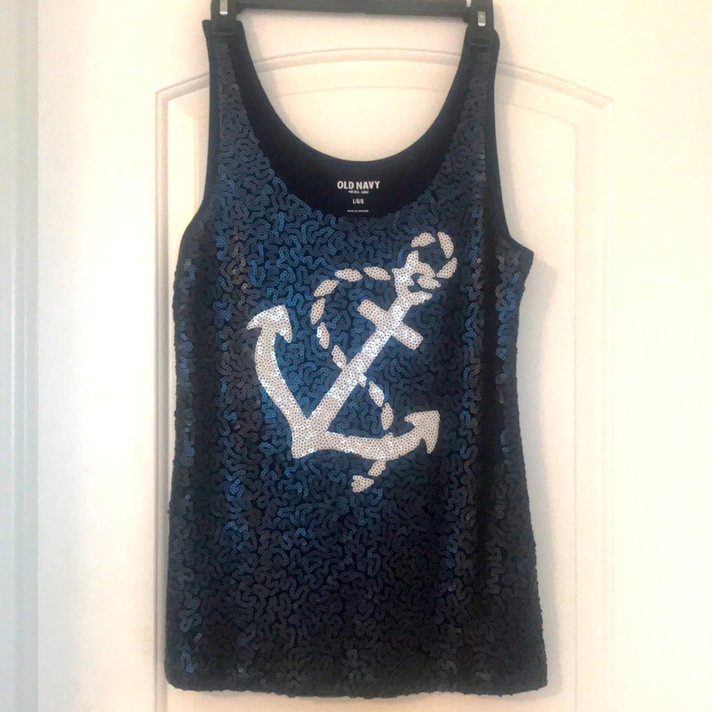 Old Navy Sequined Anchor Tank